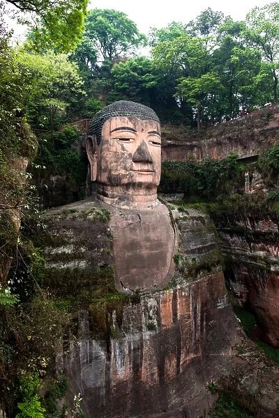 Scenic view of Leshan Giant Buddha