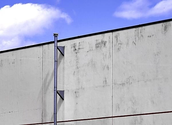 Sky Pipe. A color photo of the wall to a forgery plant in southeast Portland
