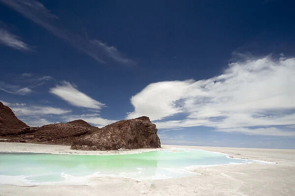 Small lagoon at Salar De Uyuni, Uyuni, Bolivia