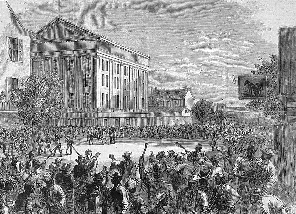 Soldiers Dispese Black Riots, VA, 1867