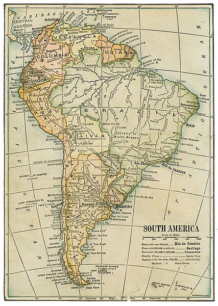 South America map 1898