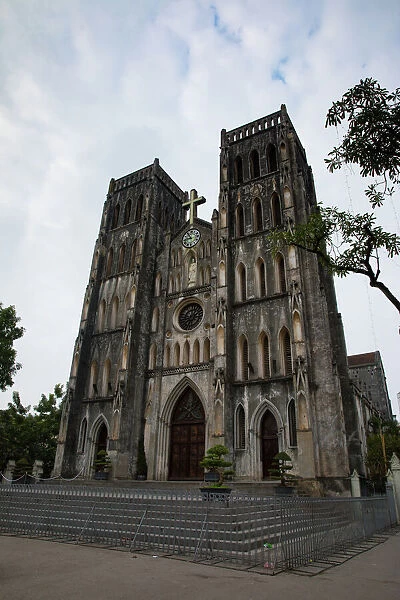 St. Josephs Cathedral, Day, Vertical, Hanoi, Vietnam