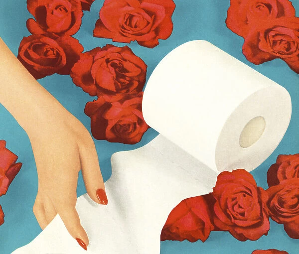 Toilet Paper and Red Roses