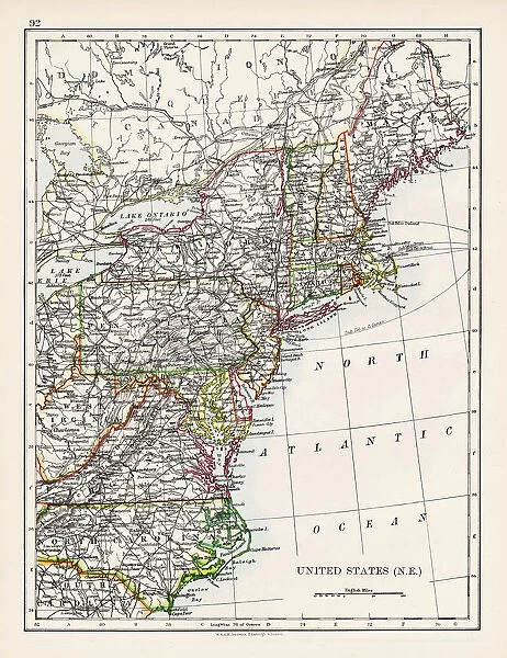 United States North East map 1897