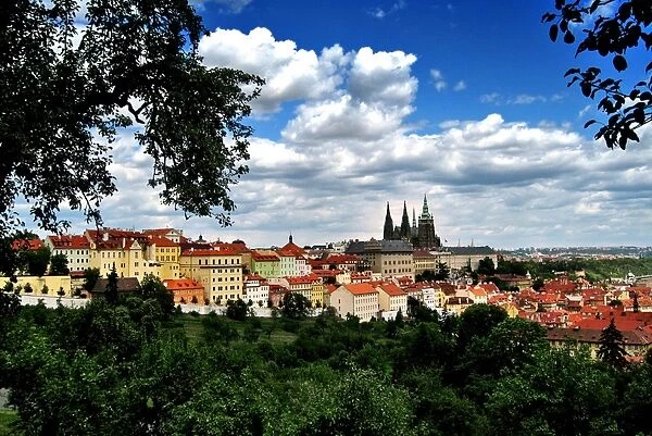 View of Prague Castle and the City