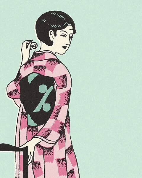 Woman Dressed in a Kimono