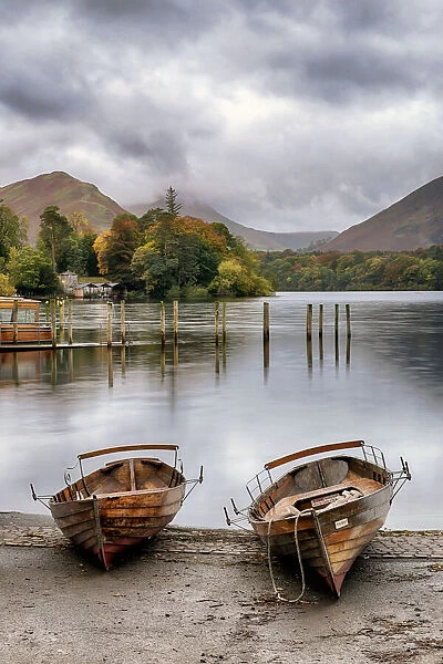 Wooden Row Boats At Derwentwater in the English Lake District