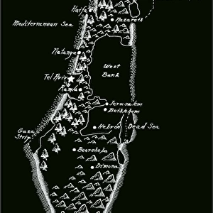 Antique Israel Map