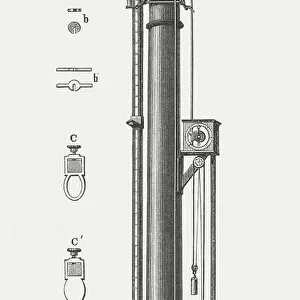 Atwoods machine, wood engraving, published in 1880