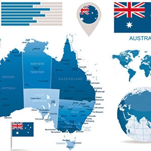 Australia - infographic map - Illustration