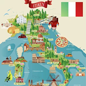 Map Poster Print Collection: Cartoon Maps