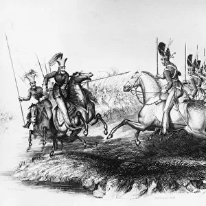Cavalry At Waterloo Drawn by Howe