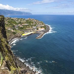 Coastal cliffs near Ponta Delgada, Vicente, Boaventura, Madeira, Portugal