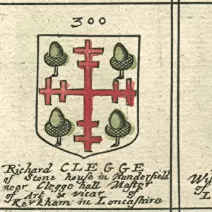 Coats of Arms and Heraldic Badges. Poster Print Collection: Coat Of Arms Engravings 17th Century