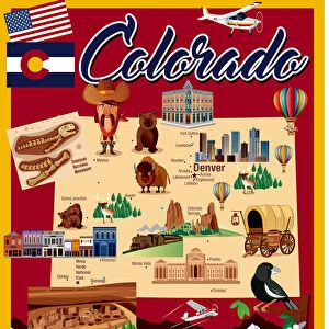 Colorado Cartoon Map