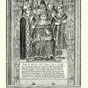 Coronation of King Louis IX of France, Crown and sceptre, bishops, French medieval history