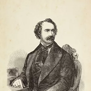 Engraving of writer Charles Dickens from 1870