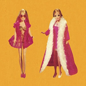 Two Fashion Dolls in Nightgowns