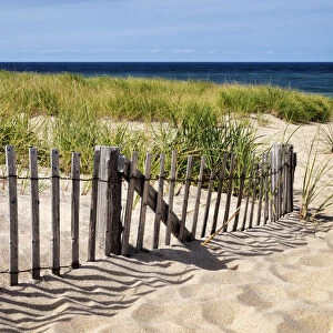Fence at Race Point Beach, Cape Cod, Massachusetts, USA