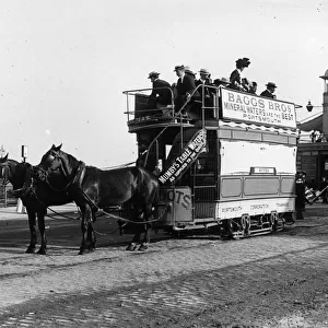 Hulton Archive Photographic Print Collection: Horse-drawn Trams (Horsecars)