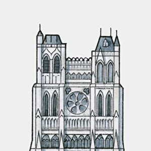 Illustration of Amiens Cathedral, France