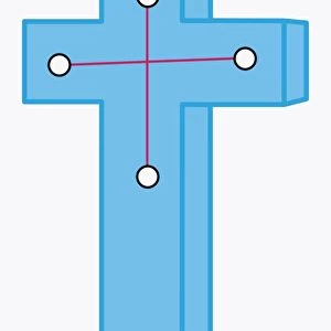 Illustration of Crux constellation represented as cross