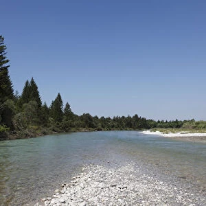 Isar River, Geretsried, Upper Bavaria, Bavaria, Germany, Europe