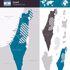 Israel - Infographic map - illustration