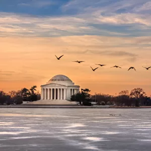 Jefferson Memorial at sunrise