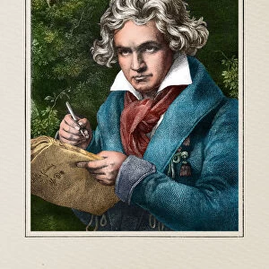 Ludwig van Beethoven german composer and pianist illustration