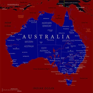 Map of Australia - Vector