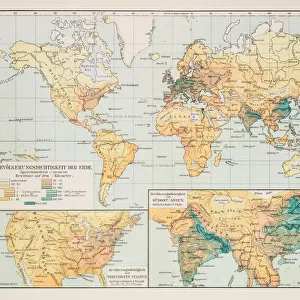 Map of earth population 1895