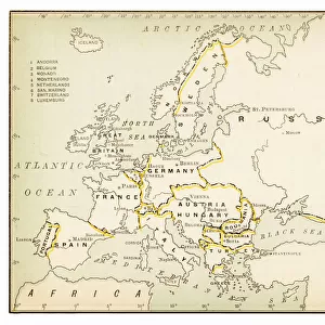 Map of Europe 1893