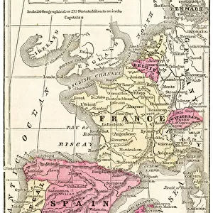 Map of Western Europe 1871