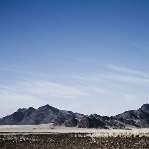 Mountains in dry rural landscape