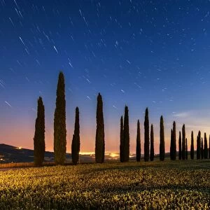 Night in Tuscan fields
