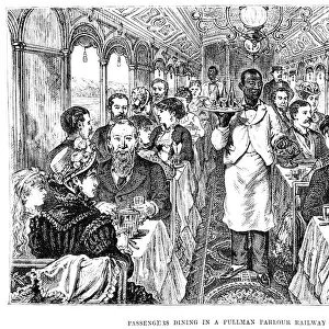 Passengers dining in a Pullman Car