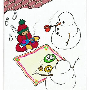 Picnic with Snowmen