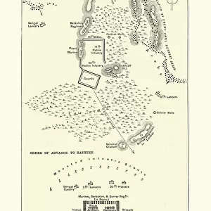 Plan of the Battle of Hasheen March 20th 1885, Mahdist War