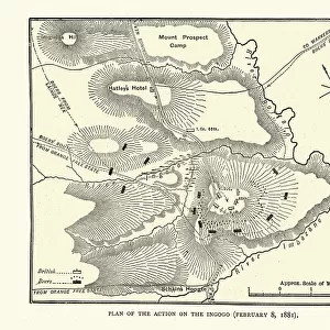Plan of the Battle of Schuinshoogte (Ingogo), First Boer War