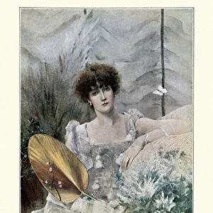 Portrait of Sarah Bernhardt as Fedora, by Alfred Stevens, 19th Century Art