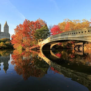 Reflection of autumn The San Remo and Bow Bridge