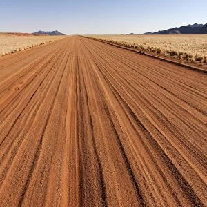 Road D707, dust road along the Namib desert, Namibia