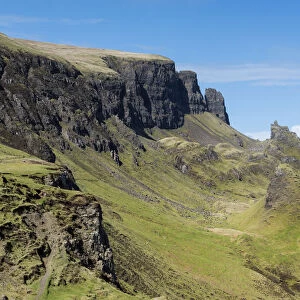 Rocky landscape of Quiraing, Trotternish Ridge, Isle of Skye, Scotland, United Kingdom