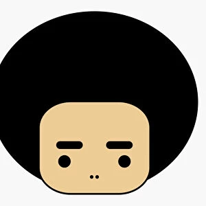 Simple illustration of person with Afro hair