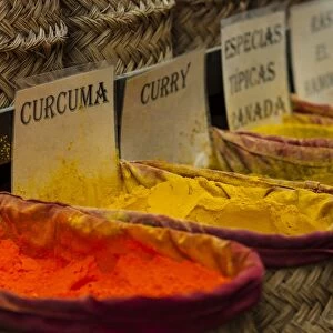 Spices on the market, Granada province, Andalucia, Spain