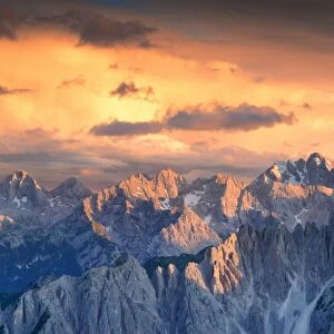Sunset over the Dolomites