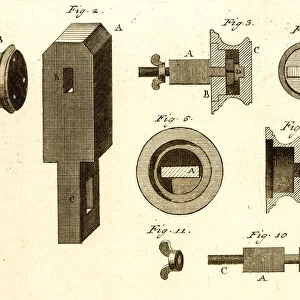 Technical drawing 18th century engraving