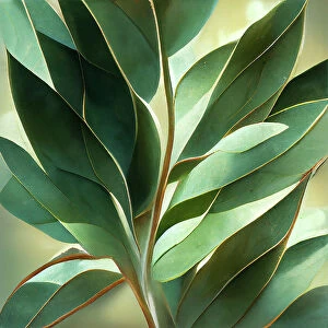 Texture Of Green Eucalyptus Leaves