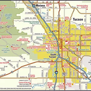 Tucson, Arizona area map